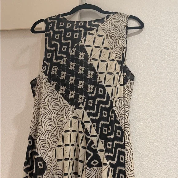 Johnny Was Black and Cream Geometric Maxi Dress - Picture 11 of 13